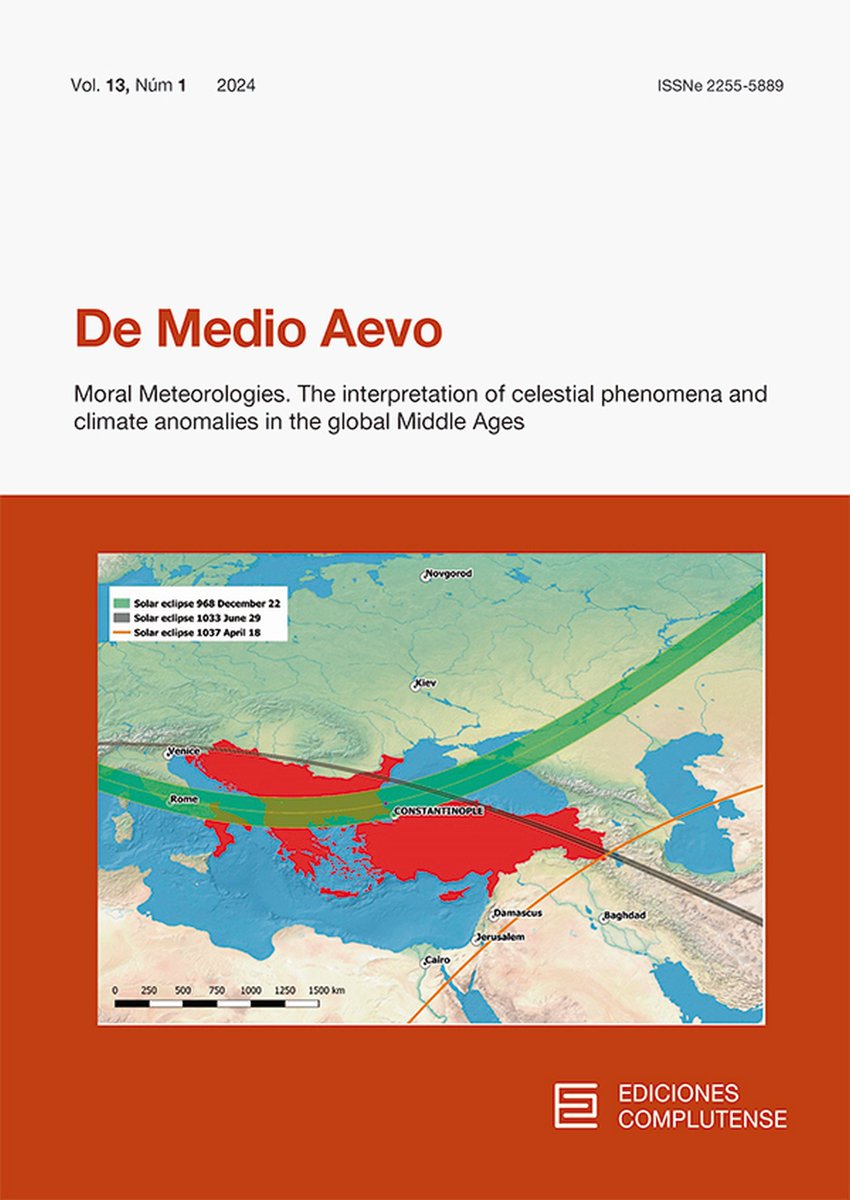 OPEN ACCESS🏆 De Medio Aevo, Volume 13, Number 1 (2024): Moral Meteorologies. The interpretation of celestial phenomena and climate anomalies in the global Middle Ages facebook.com/MedievalUpdate… revistas.ucm.es/index.php/DMAE… #medievaltwitter #medievalstudies #medievalclimate
