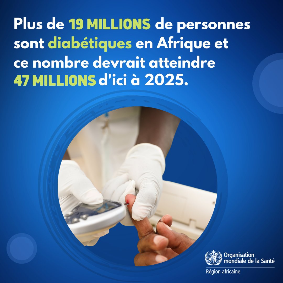 Une #alimentation🍲saine, une activité physique régulière, un #poids normal et éviter la consommation de #tabac, sont autant de moyens de prévenir ou de retarder l'apparition du #diabète de type 2.