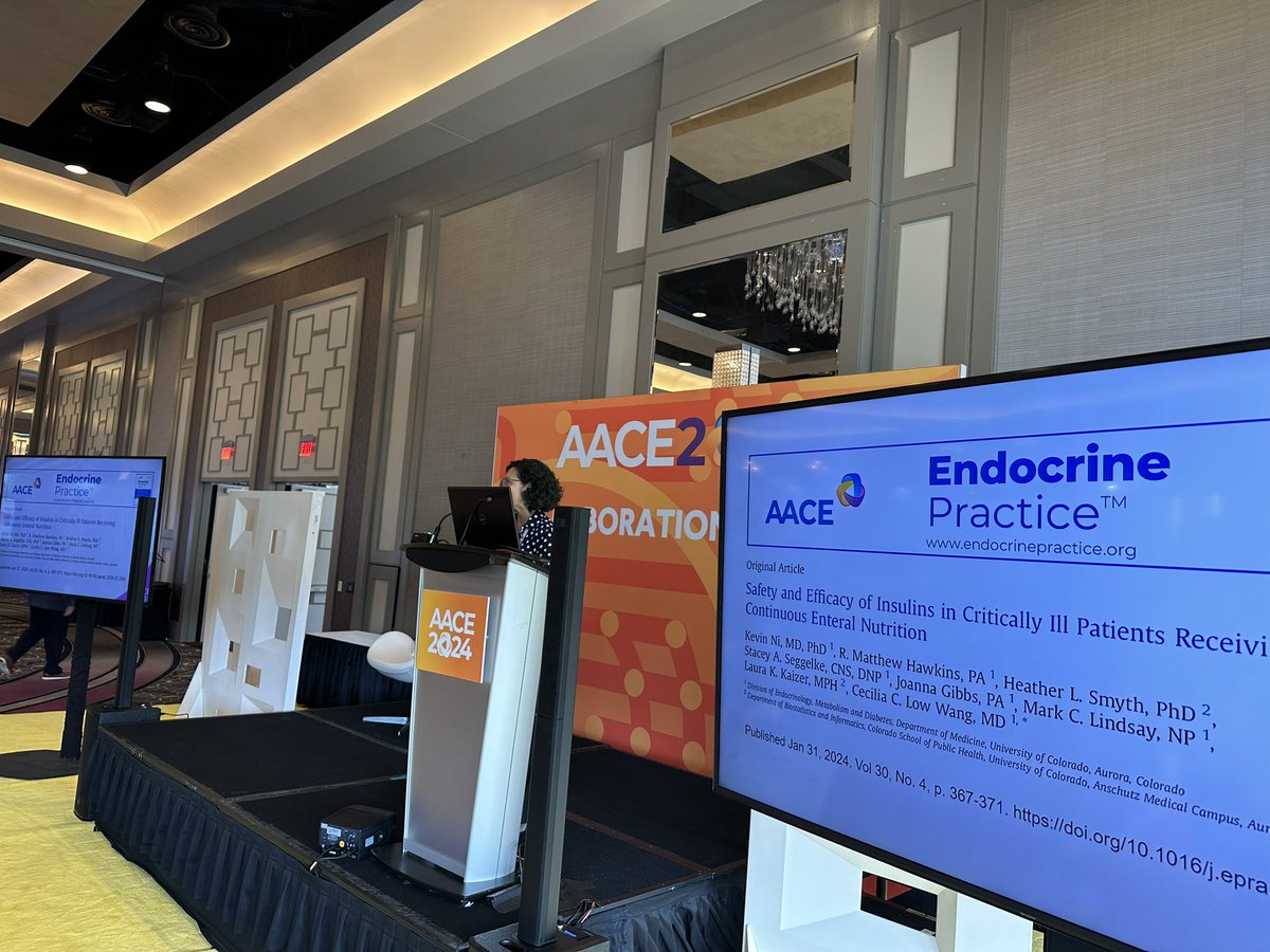 Dr Low Wang presents on insulins in patients on enteral nutrition #AACE2024 #EndocrinePractice