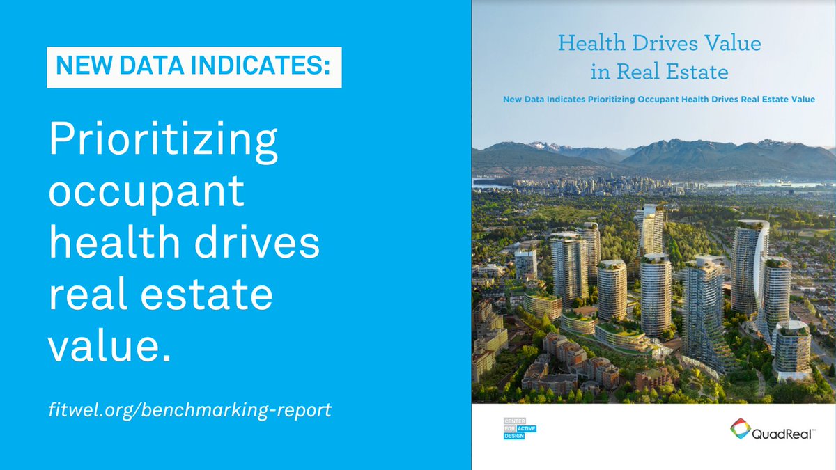 'Health Drives Value in Real Estate' features findings from an analysis of 60 @QuadRealGroup properties pointing to the positive outcomes that health and wellbeing strategies have on tenant satisfaction and financial outcomes. 🔗 Download it today! ow.ly/1G7a50R6lqR