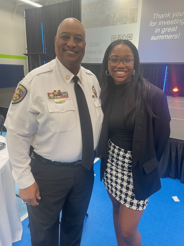 Sheriff @cf_birkhead participating in Great Futures Breakfast benefiting @bgcdoc. We were there w @CityofDurhamNC Mayor @mayorofbullcity as the community turned out to help support upcoming Summer Camp & other programs for our local youth #OneCommunityOneDurham #HonorDutyService