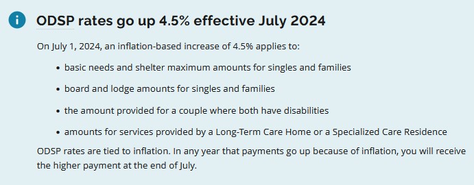 There is a massive problem with #ODSP benefits &amp; that is the housing component which stands at a max of $556 for a single person - honestly these inflation based increases can't work: the housing benefit should be based on market rate #PWD's are doomed to live in poverty forever