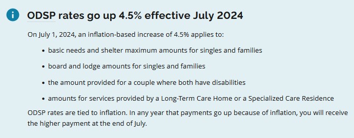 There is a massive problem with #ODSP benefits & that is the housing component which stands at a max of $556 for a single person - honestly these inflation based increases can't work: the housing benefit should be based on market rate #PWD's are doomed to live in poverty forever