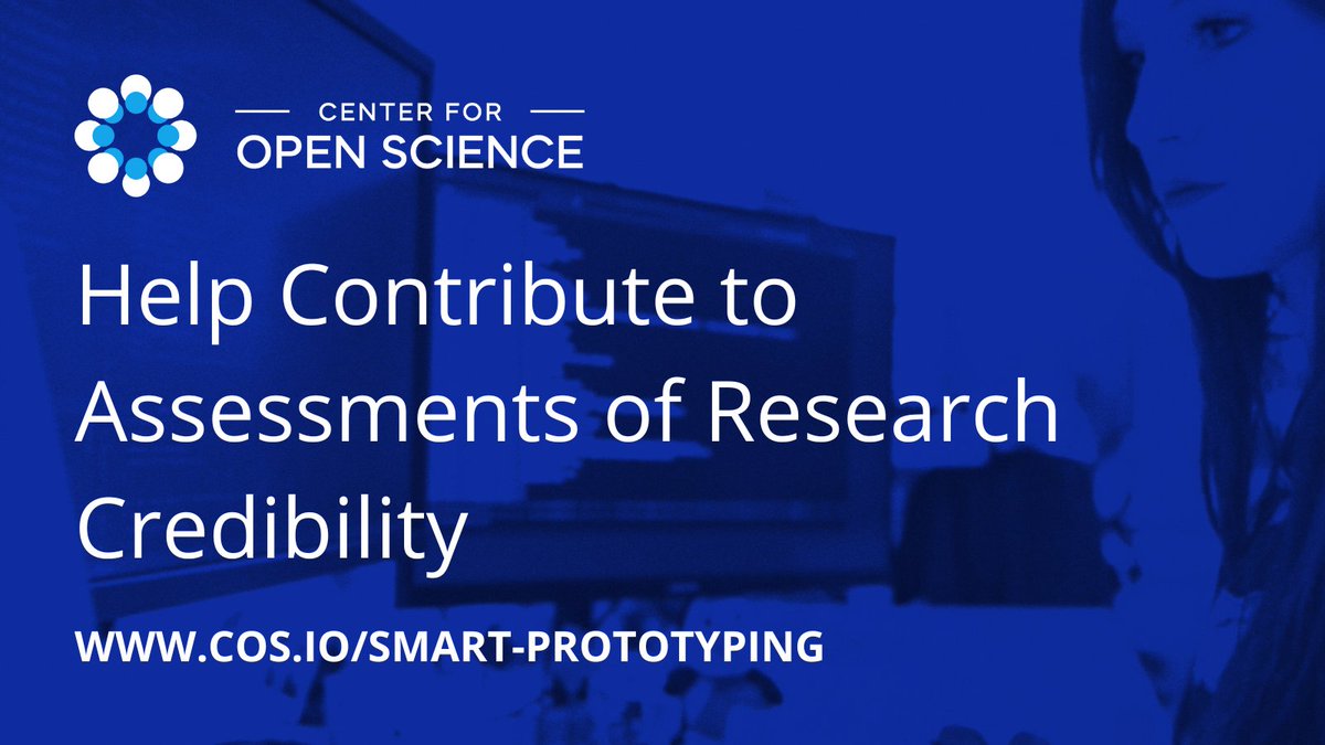 Would you like to contribute to the development of new approaches to evaluating research credibility? Submit a recent paper to receive novel AI and human assessments of your research! Visit cos.io/smart-prototyp… to learn more or to enroll now.