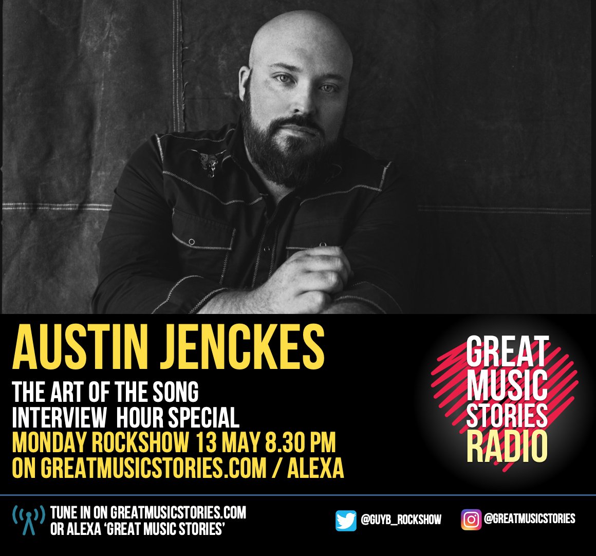 Monday Rockshow: 8.30pm Interview Hour Special with @AustinJenckes. My last in-person interview before the pandemic, a live set from Austin that helped us through lockdown - and now we focus on the road ahead and the art of great songs.