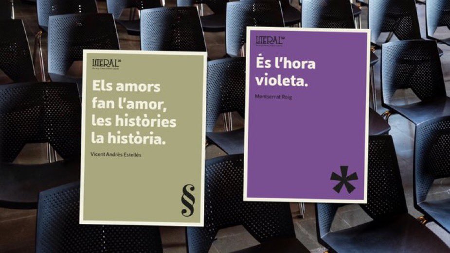 🎙️La fira @LiteralBCN presenta les Postals de l'edició de 2024! ❤️‍🔥 Les frases d’aquesta esició són de Montserrat Roig i Vicent Andrés Estellés, dos monuments de la poesia catalana. No ens direu que no fan goig…