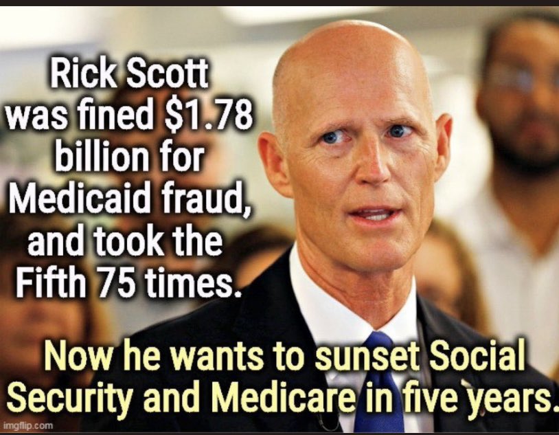 @AlecAHernandez Go home, Medicaid fraudster! #RickScottFraud #RickScottUnfit 🤡