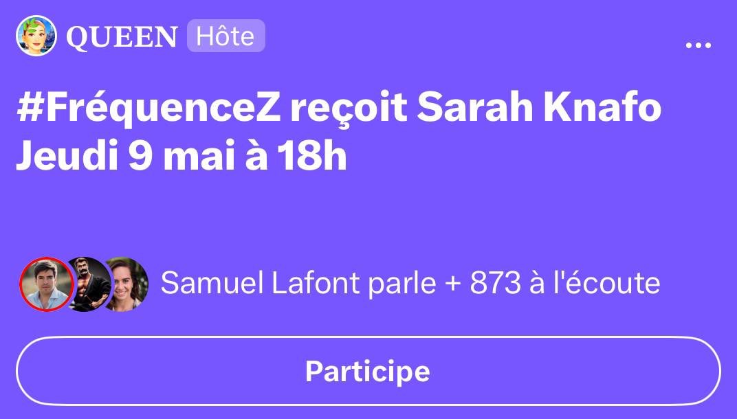 🔥 Près de 900 personnes pour écouter Sarah Knafo sur Twitter ! Rejoignez le Space et Partagez le lien : x.com/i/spaces/1jmkg…