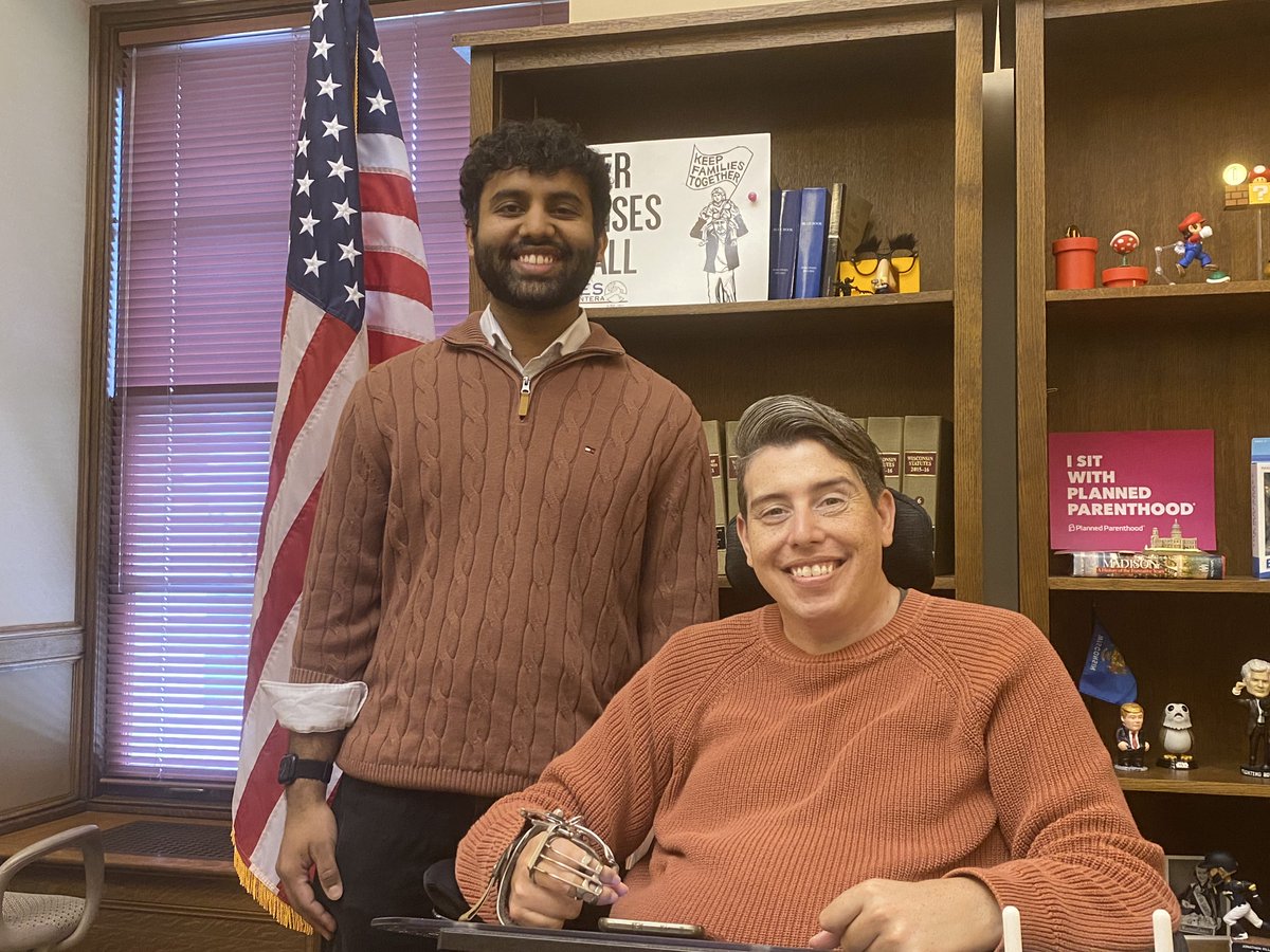 Today is Aayush Agrawal's final day as an intern in my office! His work has included helping research and draft Assembly Bill 1206, which increases access to medical and mental health care for Wisconsin veterans. Thank you so much to Aayush for all he has done for our office!