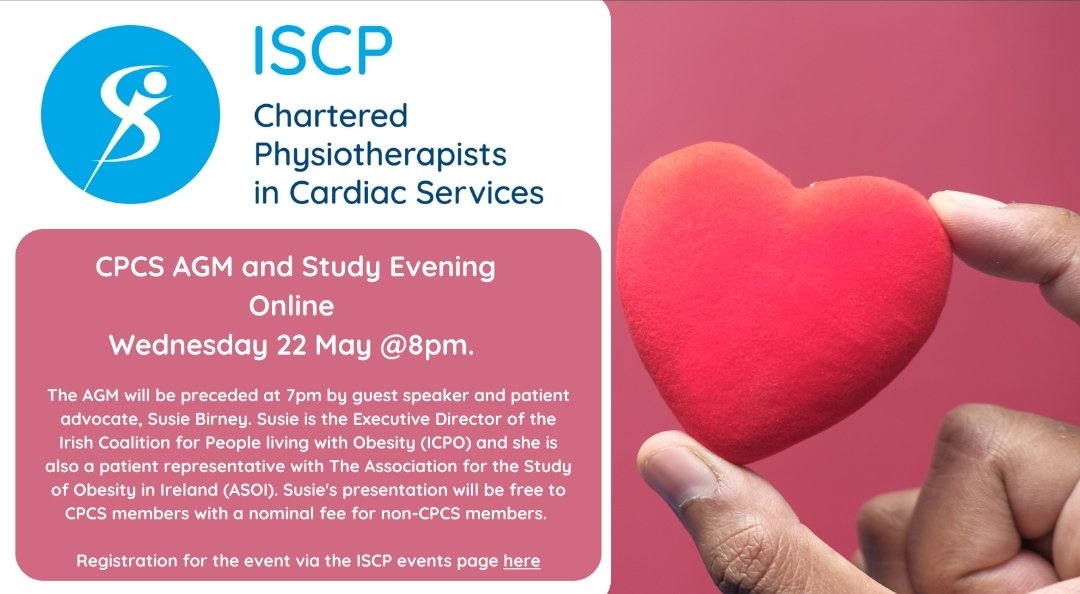 CPCS AGM &amp; study evening on Wednesday May 22nd. Our guest speaker Susie Birney will begin at 7pm (this talk is open to all) &amp; the CPCS members only AGM will follow after at 8pm. Register via the events page on ISCP website <a href="/_ISCP_/">ISCP</a> <a href="/iscp_pd/">Professional Development @ ISCP</a>