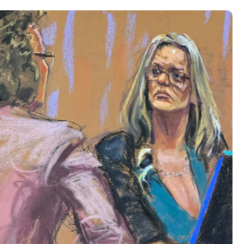 This courtroom artist fucking sucks.
This is not Stormy,... this is Trump with a wig.

Fuck this artist

#TrumpTrials #courtroomsketchartist #sketchartist #StormyDaniels