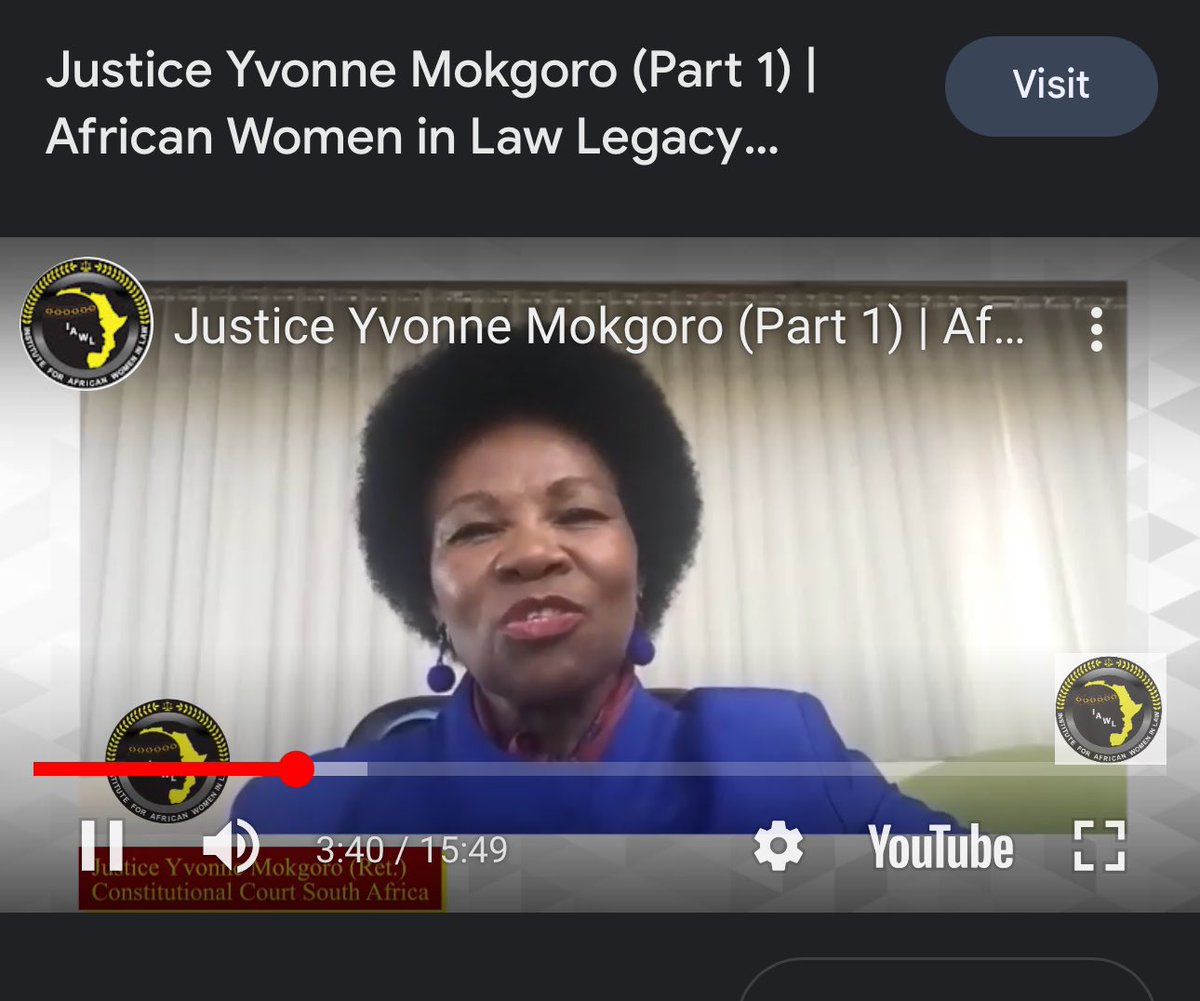 SA’s first black female lawyer to serve at the ConCourt. Such a tragedy. Great loss for the fraternity & her family. “You never stop working, you never stop fighting for access to justice…until you leave this world” ~ Justice Mokgoro 🕊️🤍