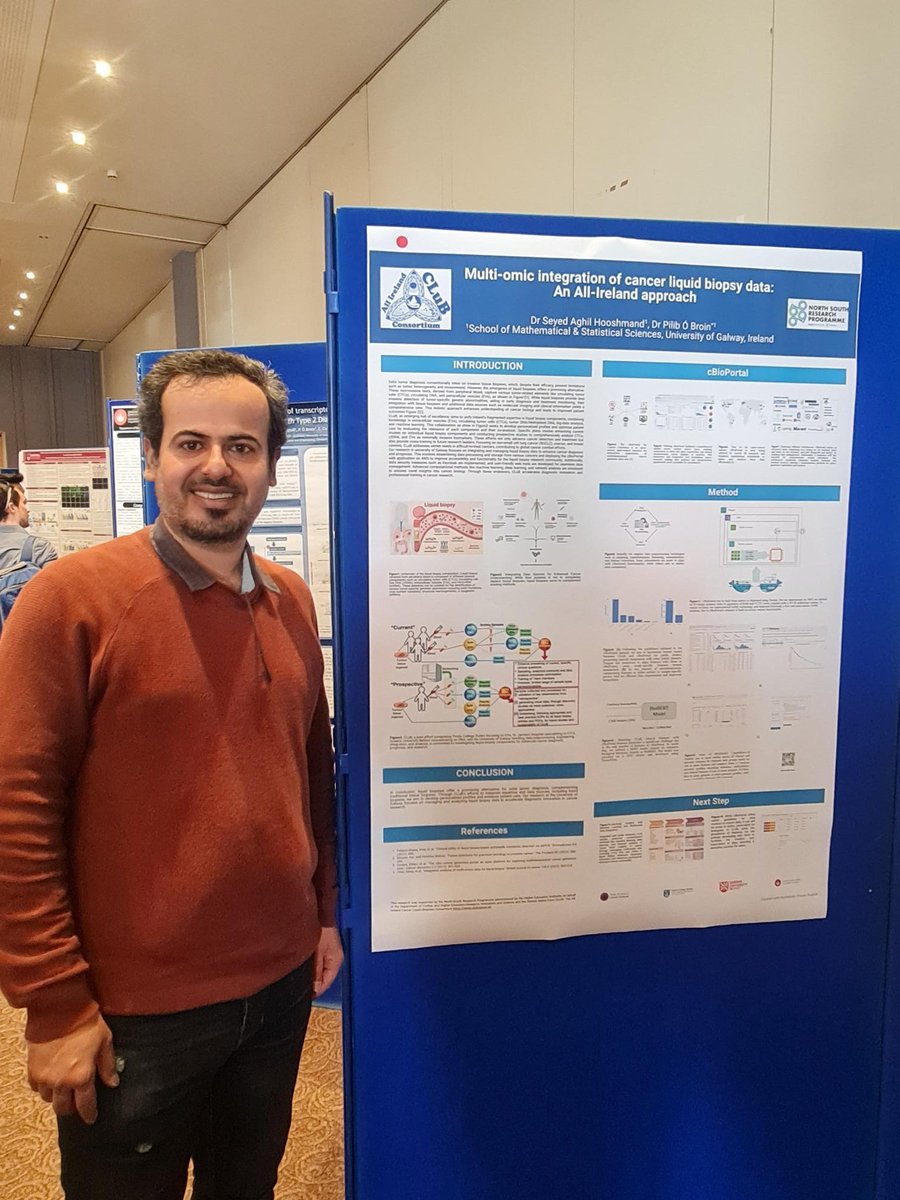 Well done to @CluB_Cancer1 researcher Aghil Hooshmand who presented at the @uniofgalway College of Science and Engineering Research Day today. #liquid_biopsy @CancerUniGalway @CancerInstIRE @pharmacyatQUB