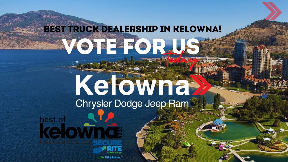 🚘🏆 We're going for the title of Best Truck Dealership and need YOUR support to cruise to victory! 🌟 Big thanks to our incredible customers for fueling our passion for excellence! 💙 bestof.kelownanow.com/votes/ #VoteKelownaChrysler #BestofKelowna #TruckLove