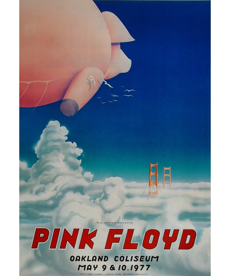 From 1977, here's one of the most loved Pink Floyd concert posters: