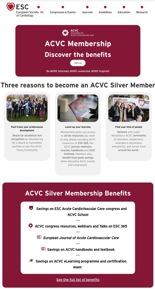 Dr. Chacón-Lozsán F .'. (@franciscojlk) on Twitter photo Did you know that you can UPGRADE your #ESC_ACVC membership!? check out the extra resources you get as SILVER member🤩
#AcuteACVdays🤓
<a href="/ACVCPresident/">ACVCPresident</a> <a href="/CVandenbriele/">Christophe Vandenbriele</a>
<a href="/drmilicaa/">Milica Aleksic</a> <a href="/RThachilMD/">Rosy Thachil, MD, MBA</a> <a href="/rafavidalperez/">rafavidalperez</a> <a href="/HanCardiomd/">Henry Han</a> @erc_resus <a href="/ElieAzoulay5/">Elie Azoulay</a> @esicm
buff.ly/44l6Q8Z Did you know that you can UPGRADE your #ESC_ACVC membership!? check out the extra resources you get as SILVER member🤩
#AcuteACVdays🤓
<a href="/ACVCPresident/">ACVCPresident</a> <a href="/CVandenbriele/">Christophe Vandenbriele</a>
<a href="/drmilicaa/">Milica Aleksic</a> <a href="/RThachilMD/">Rosy Thachil, MD, MBA</a> <a href="/rafavidalperez/">rafavidalperez</a> <a href="/HanCardiomd/">Henry Han</a> @erc_resus <a href="/ElieAzoulay5/">Elie Azoulay</a> @esicm
buff.ly/44l6Q8Z