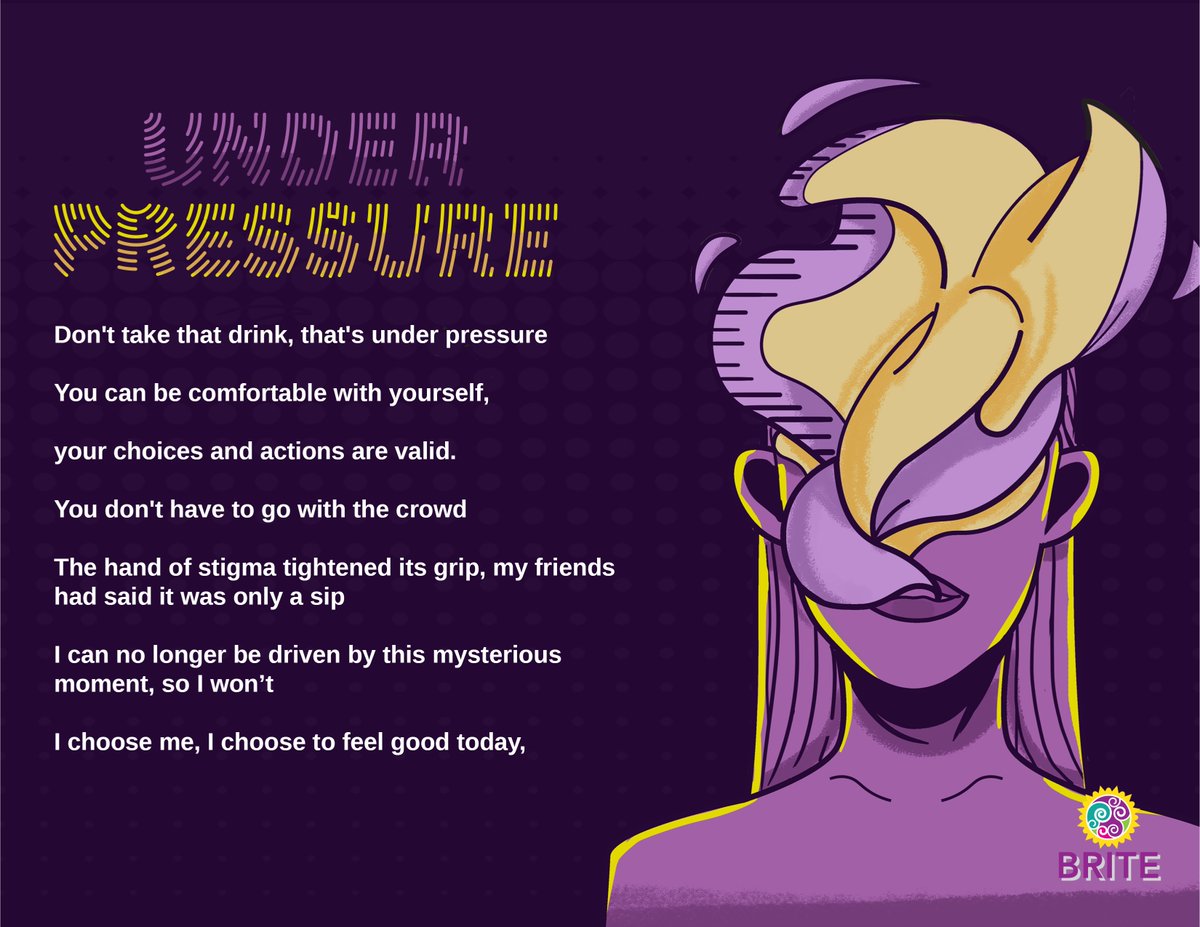 We wrote this poem about alcohol & peer pressure in 2020 during one of our virtual Leadership & Advocacy Group sessions. Then one of our youth spokespersons, Renee, created this powerful illustration to go along with the poem.

#briteyouth #peerpressure #advocacy #venturacounty