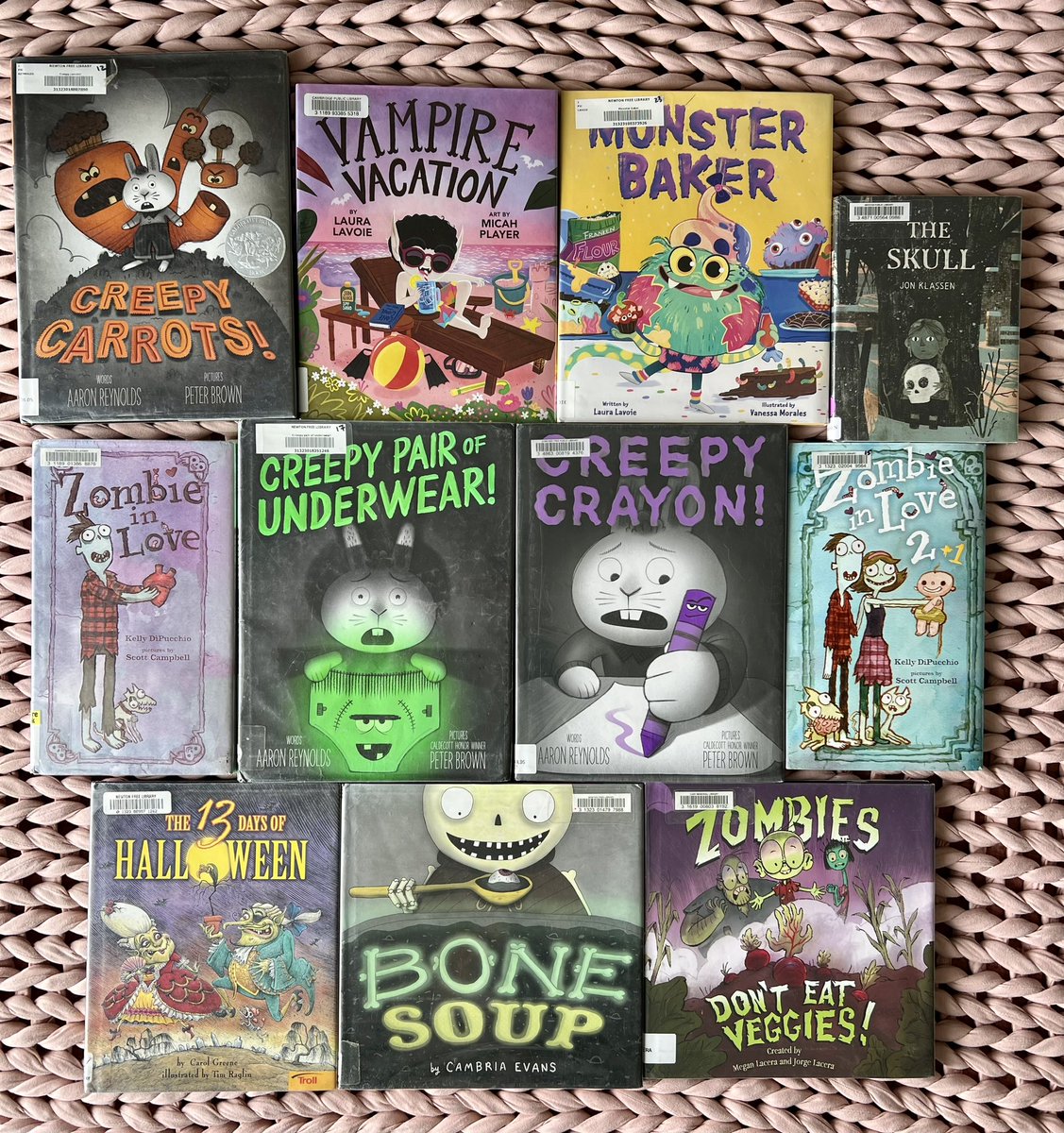 My library book haul is spooked! 😱 What scary stories did you love as a kid? #librarylove #bookhaul #WritingCommmunity #kidlit #spooky #reading