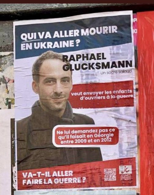 #Glucksman est un petit dealer qui tente depuis 2012 de frayer dans les eaux troubles de la Géorgie, puis de l'Ukraine, et - à ce jour - de la France-Macronnerie pro-#ZelenskyWarCriminal
Je cite - une fois n'est pas coutume - cette affiche @PCF, particulièrement pertinente 🤓
⬇️