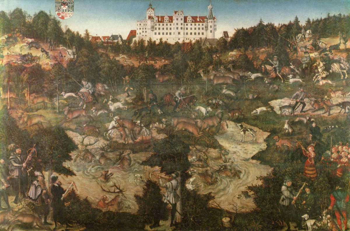 Hunt in Honour of Charles V at the Castle of Torgau wikiart.org/en/lucas-crana…