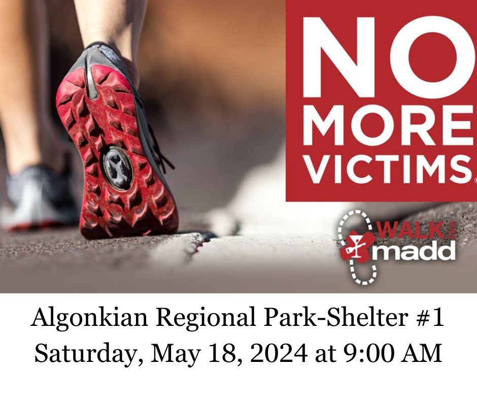 Join #LCSO as they #WalkLikeMADD to support Mothers Against Drunk Driving (MADD). MADD is hosting a fundraising event at Algonkian Regional Park on Saturday, May 18, 2024, at 9:00 AM. This event, “Walk Like MADD,” is their signature event and seeks participation by either