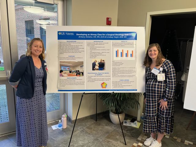 Congrats to Wilmot nurses who presented at the First Annual Nursing Practice Scholarship Day @UR_Med! We are proud of our oncology nurses who are not only compassionate but are working each day to improve care better for cancer patients. #OncologyNursing #NursesWeek2024