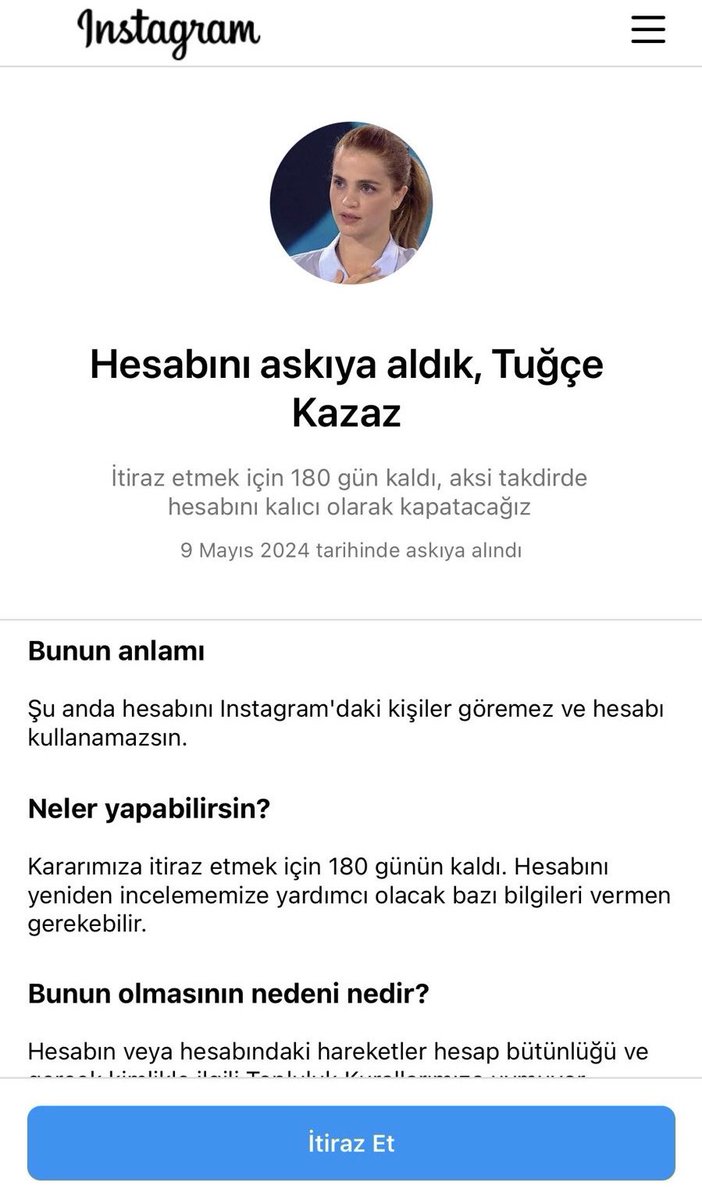 Instagram ne hikmetse 265 bin ve 90 bin takipçili iki hesabımı aynı anda askıya aldı. Bu Twitter hesabım da YouTube kanalım da saldırı altında. Benden niye bu kadar rahatsız oluyorsunuz, niçin ilkel yollarla susturmaya çalışıyorsunuz diyeceğim ama başka da bir yol bilmiyorsunuz.