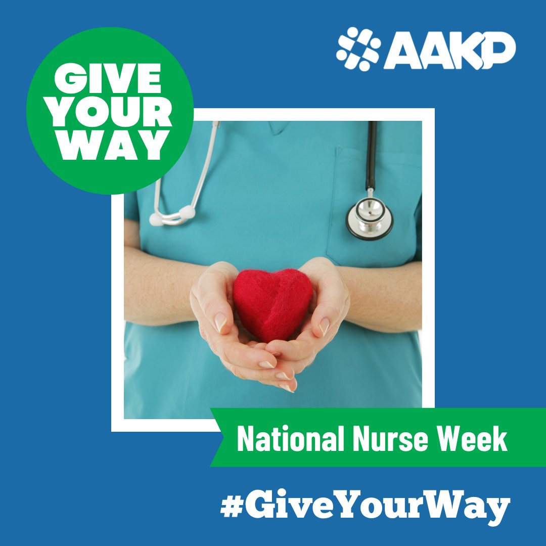 It’s #NationalNurseWeek & this #ThankfulThursday, we THANK nurses making a difference in patients’ lives. Today, we recognize Medal of Excellence recipients in the nursing category. Check them out: bit.ly/AAKPMedalOfExc… & donate to support our programs: bit.ly/AAKPGiveYourWay