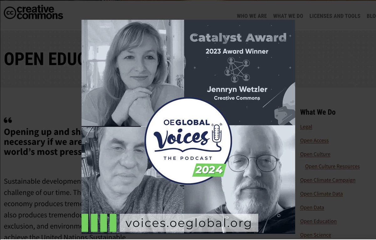 ❤️‍🔥#NewRelease #OEGVoices

Live during #OEWeek24, @jennrynw & @cogdog talked about
impact of #Catalyst #OEAward23
work @creativecommons
#OpenJournalism
#openeducation & #AI

Listen 🎧 bit.ly/OEGVoices67
#weekendlistening #oeawardwinners
#openeducationheroes