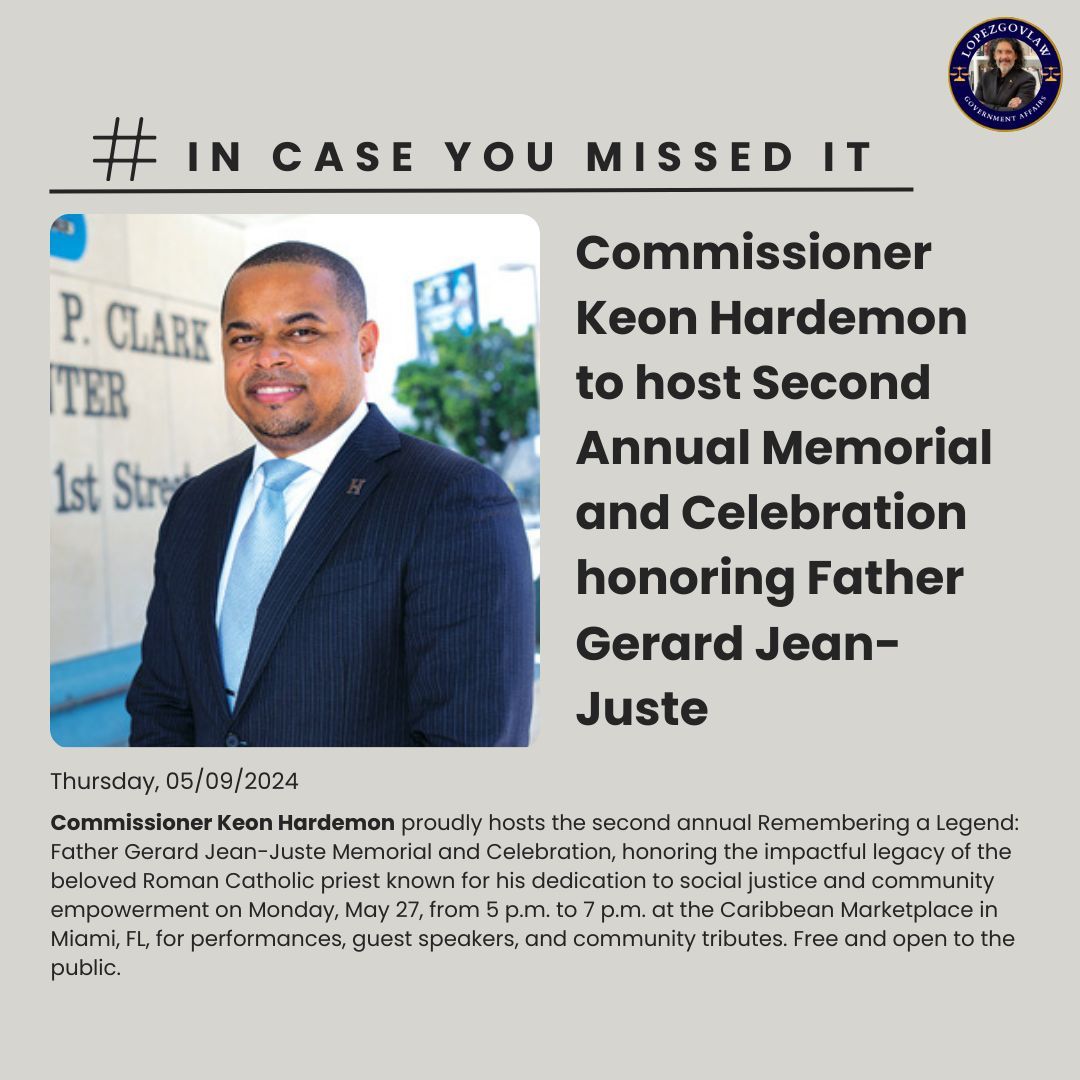 🌟 Commissioner Keon Hardemon hosts the Remembering a Legend: Father Gerard Jean-Juste Memorial and Celebration. 🎉 Featuring performances, guest speakers, and community tributes! 🙌 Free and open to the public. #RememberingALegend #CommunityUnity