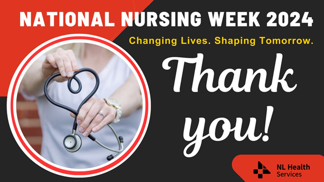 In honour of #NationalNursingWeek (May 6-12, 2024), Newfoundland and Labrador (NL) Health Services would like to express its ongoing gratitude and appreciation to nurses throughout the province. (1/3)