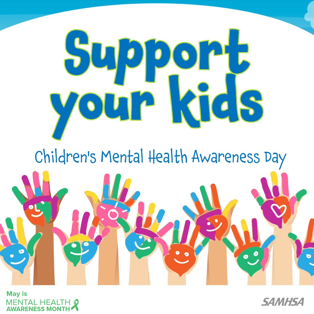 #ChildrensMentalHealthAwarenessDay: Nurturing relationships &amp; supportive families are essential for helping kids develop positive mental health. 

Learn how to support infant &amp; childhood mental health development: samhsa.gov/iecmhc #AwarenessDay #MHAM2024
