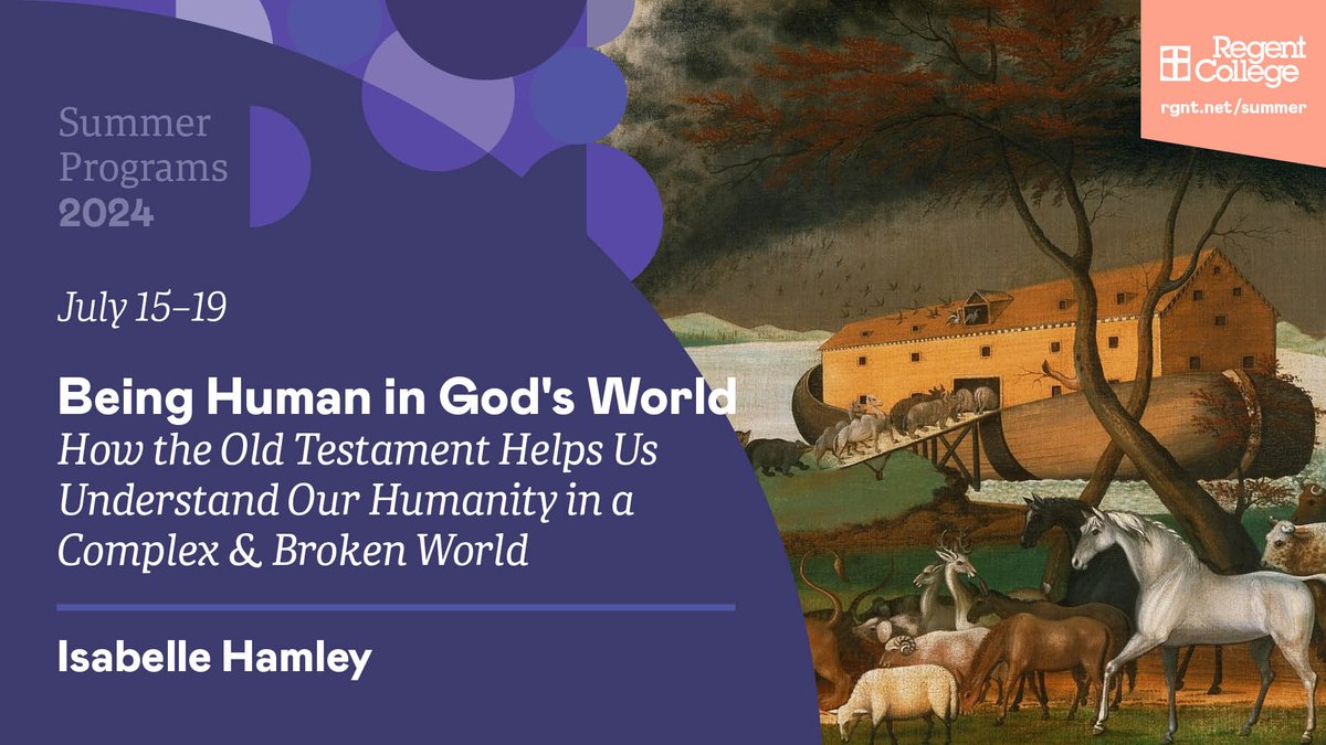 How can the Old Testament help us understand our humanity? How are its stories, songs, and poetry relevant for the issues we wrestle with today? Join Sanctuary Ambassador Isabelle Hamley on July 15-19 for her summer course at @regentcollege. Learn more: hubs.la/Q02wFN6g0