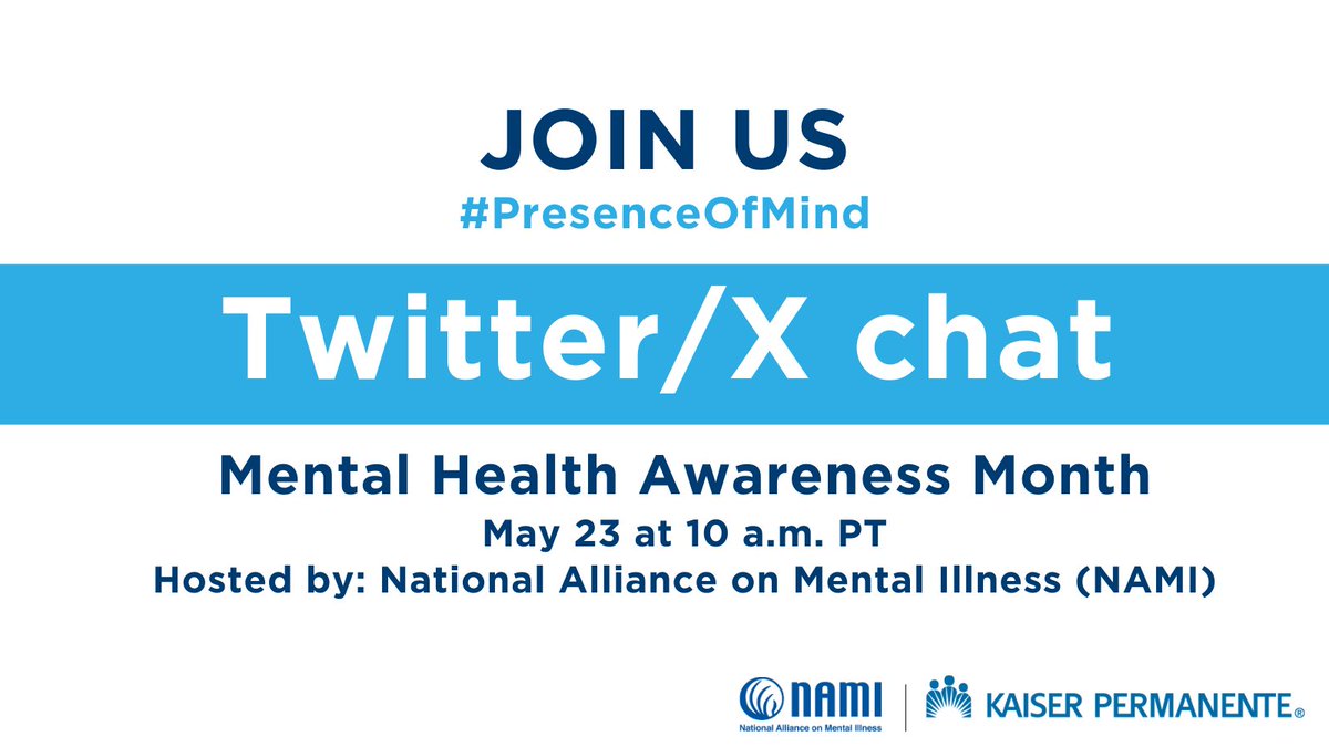 Can loneliness affect your #mentalhealth and well-being? Join us for the #PresenceOfMind Twitter/X Chat on Thursday, May 23, as we discuss the loneliness epidemic with mental health experts who will offer tips and share resources.