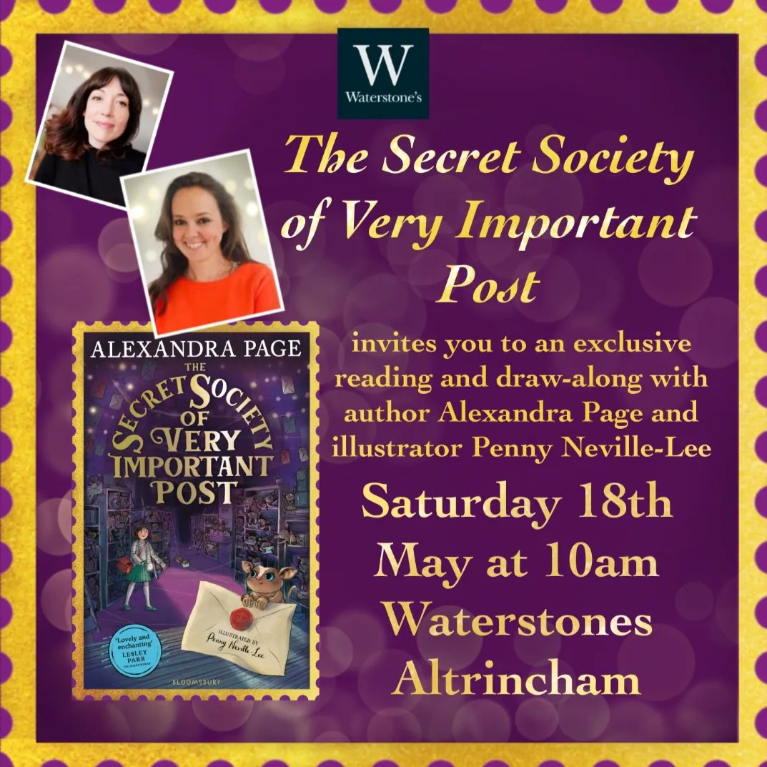 Happiest of publication days to the wonderful @alexandrapage and @PennyNevilleLee @KidsBloomsbury! The Secret Society of Very Important Post is a fabulous historical mystery adventure and it's out today! We're so excited for our event imon 18th May too - come and join us!