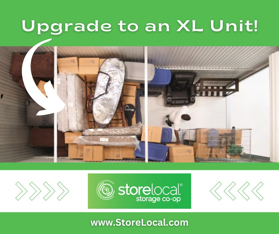 🏡 Upgrade to an Extra Large Unit and reclaim your living space! Store large items like furniture and appliances with ease. #ReclaimYourSpace #ExtraLargeStorage storelocal.com/storage-units/…