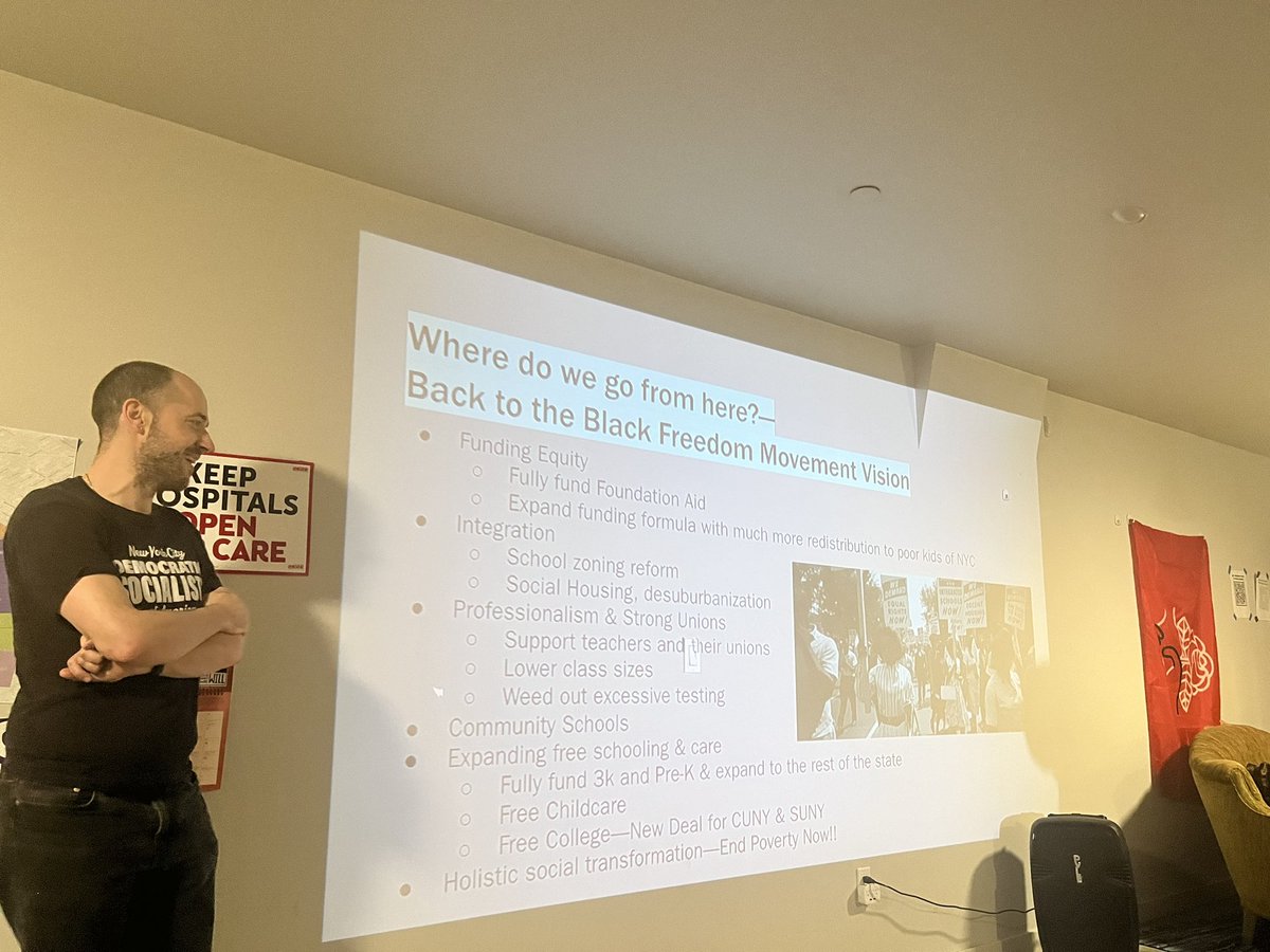 Last night we an educational event on charters. What did we learn? 👉🏽Charters are a false solution to a real problem (our schools are not up to snuff!) 👉🏽The Black Freedom Reform Movement fought for real solutions, including integration, professionalism & unions, & *funding*