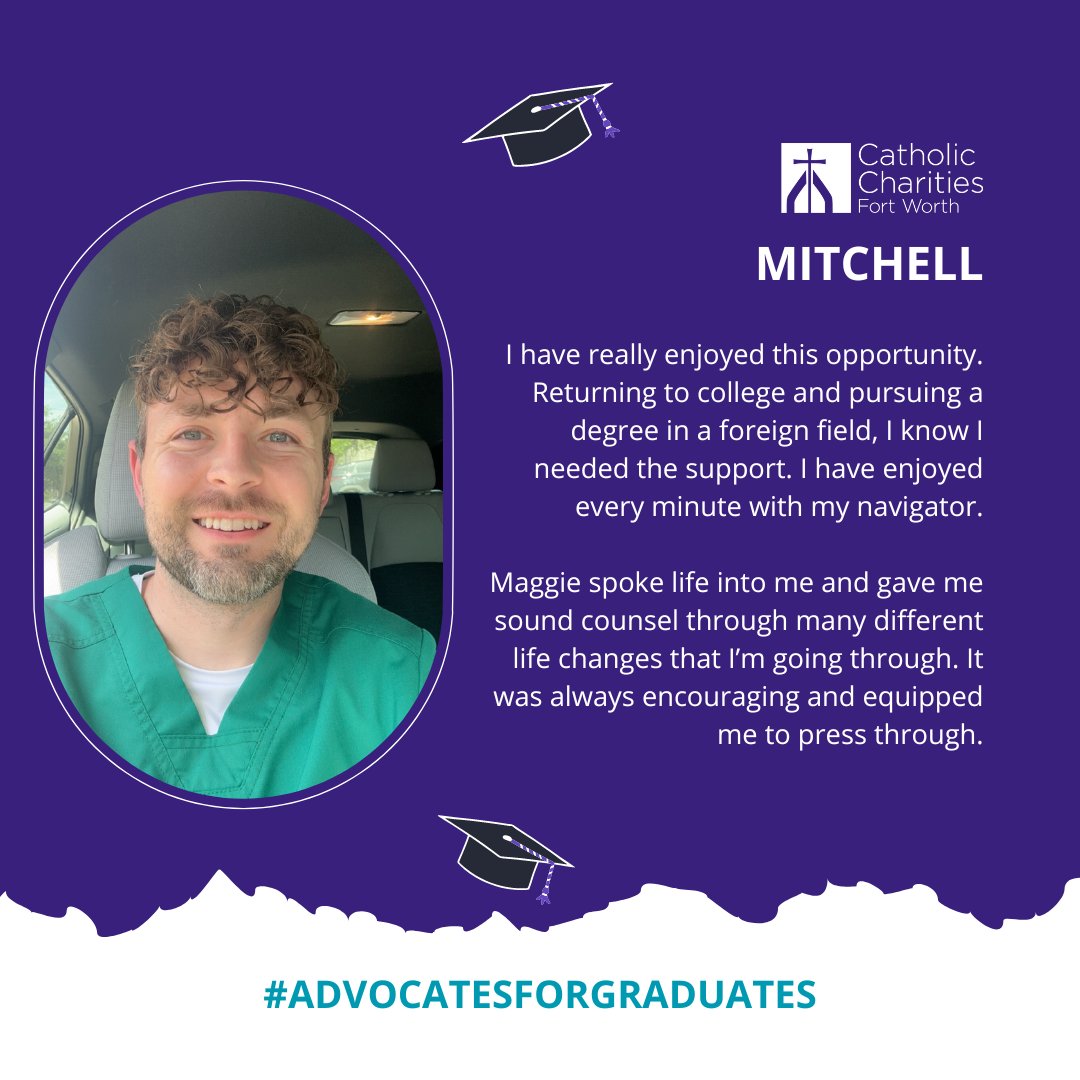 Today, we celebrate the achievements of Mitchell, a remarkable individual who has overcome obstacles on his educational journey. Join us in honoring his success! #AdvocatesforGraduates