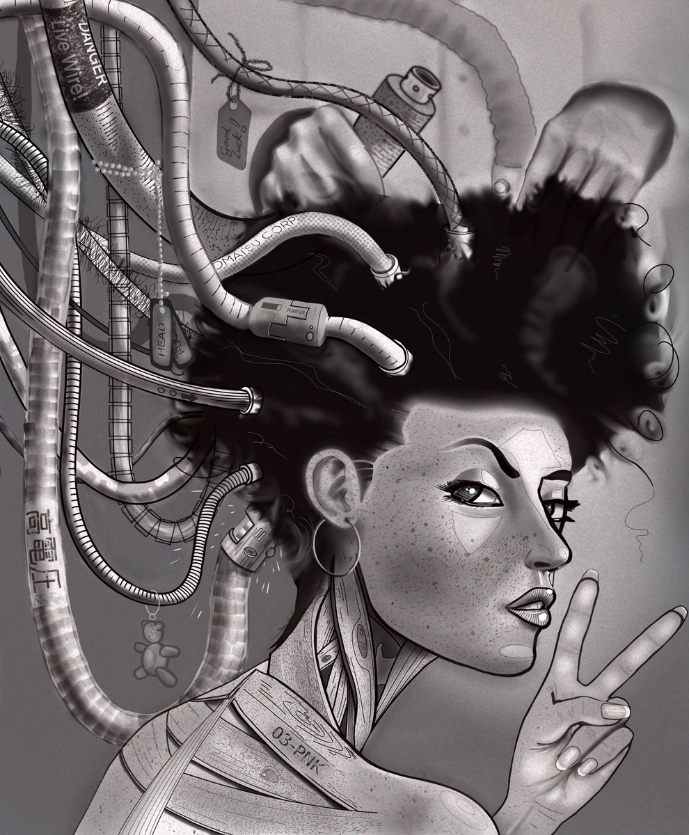 QT with your Black&amp;White #artwork

Timberpunk 03: Connecting......