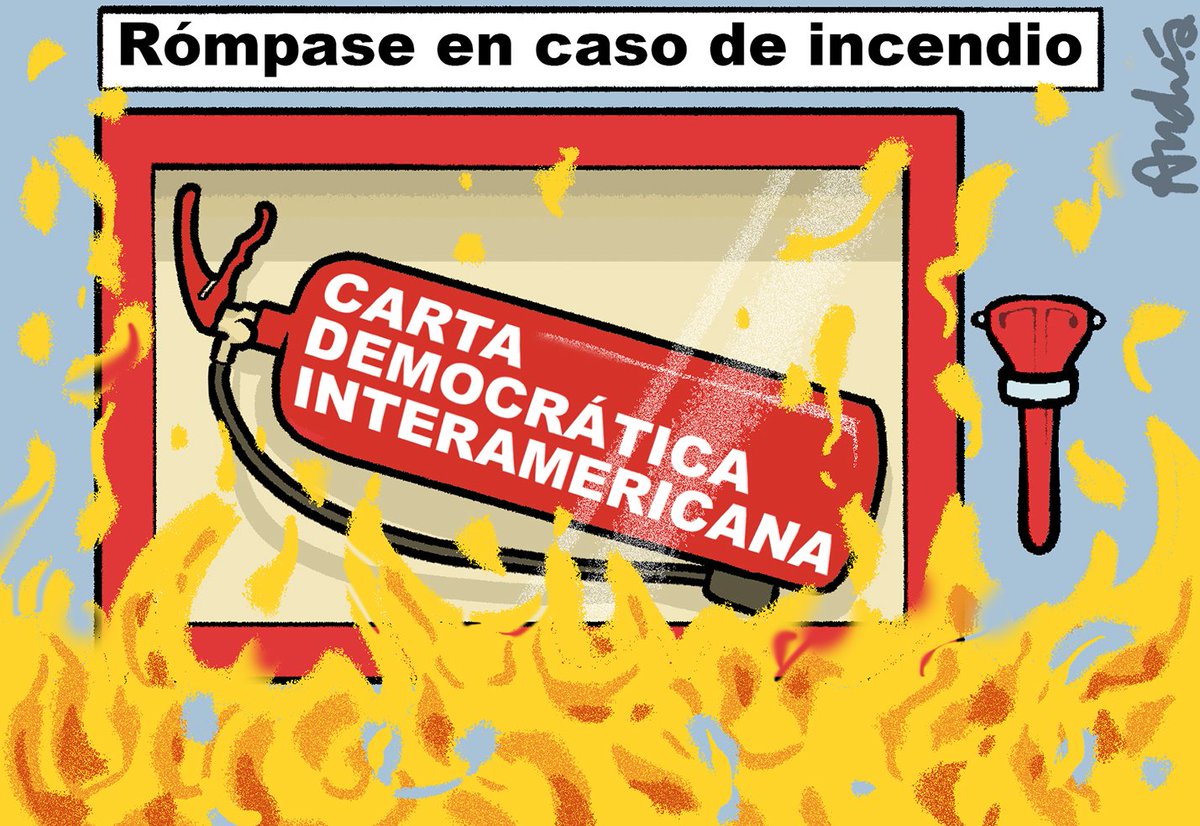 ES #URGENTE activar la CARTA DEMOCRÁTICA INTERAMERICANA!!!

La coalición de delincuentes que nos gobiernan está destruyendo la democracia, la economía y dispara la pobreza en el Perú!!!

Para salvarnos de esta dictadura congresal es URGENTE activar este último recurso: la CDI!!!