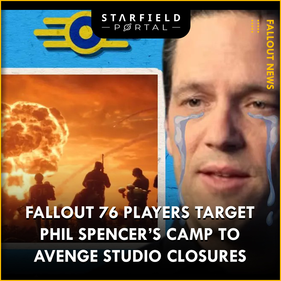 Fallout 76 Players'  Bold Revenge on Phil Spencer's Camp for Crushing Studios! 
Read the full story here: starfieldportal.com/article/phil-s…

#Fallout #Fallout76 #PhilSpencer #Xbox #XboxGamePass #Layoffs #Bethesda