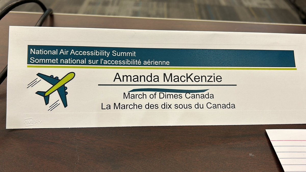 I’m at the #AirSummit today in Ottawa and right off the top, a terrific idea from @CNIB Board Chair Robert Fenton to address #RightsOnFlights - table top exercises to show staff the right way to ensure #Accessibility. More to come.