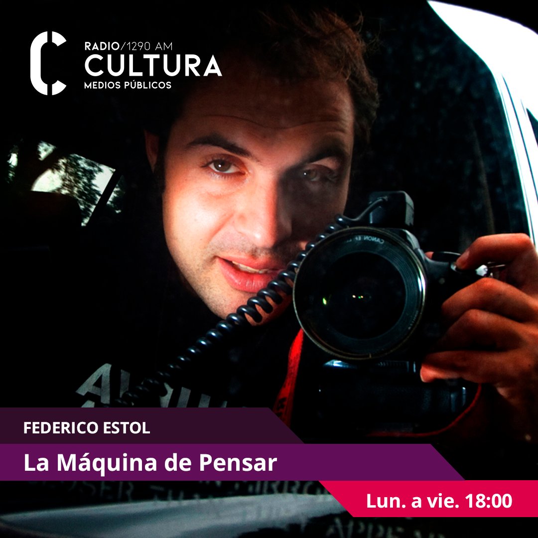 → Esta tarde en 𝐋𝐚 𝐌á𝐪𝐮𝐢𝐧𝐚 𝐝𝐞 𝐏𝐞𝐧𝐬𝐚𝐫 conversamos con el 📷fotógrafo uruguayo <a href="/fedestol/">Federico Estol</a> sobre su libro 📕Cosa de pueblo, que recoge imágenes de villas, pueblos y parajes uruguayos visitados a lo largo de quince años.

📻📲💻
 #RadioCultura