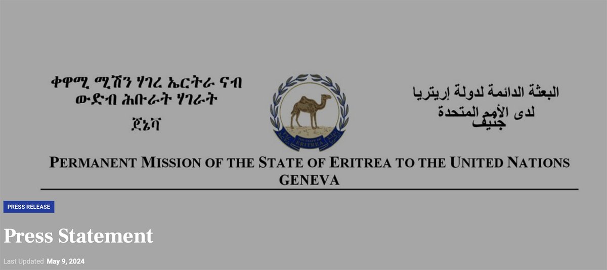 Press Statement The Embassy of the State of Eritrea to the Swiss Confederation is appalled by the provocative contents of a letter dated 17th April 2024 about Eritrea’s Independence Day as well as the normative annual celebrations associated with this honorable event. The Embassy…