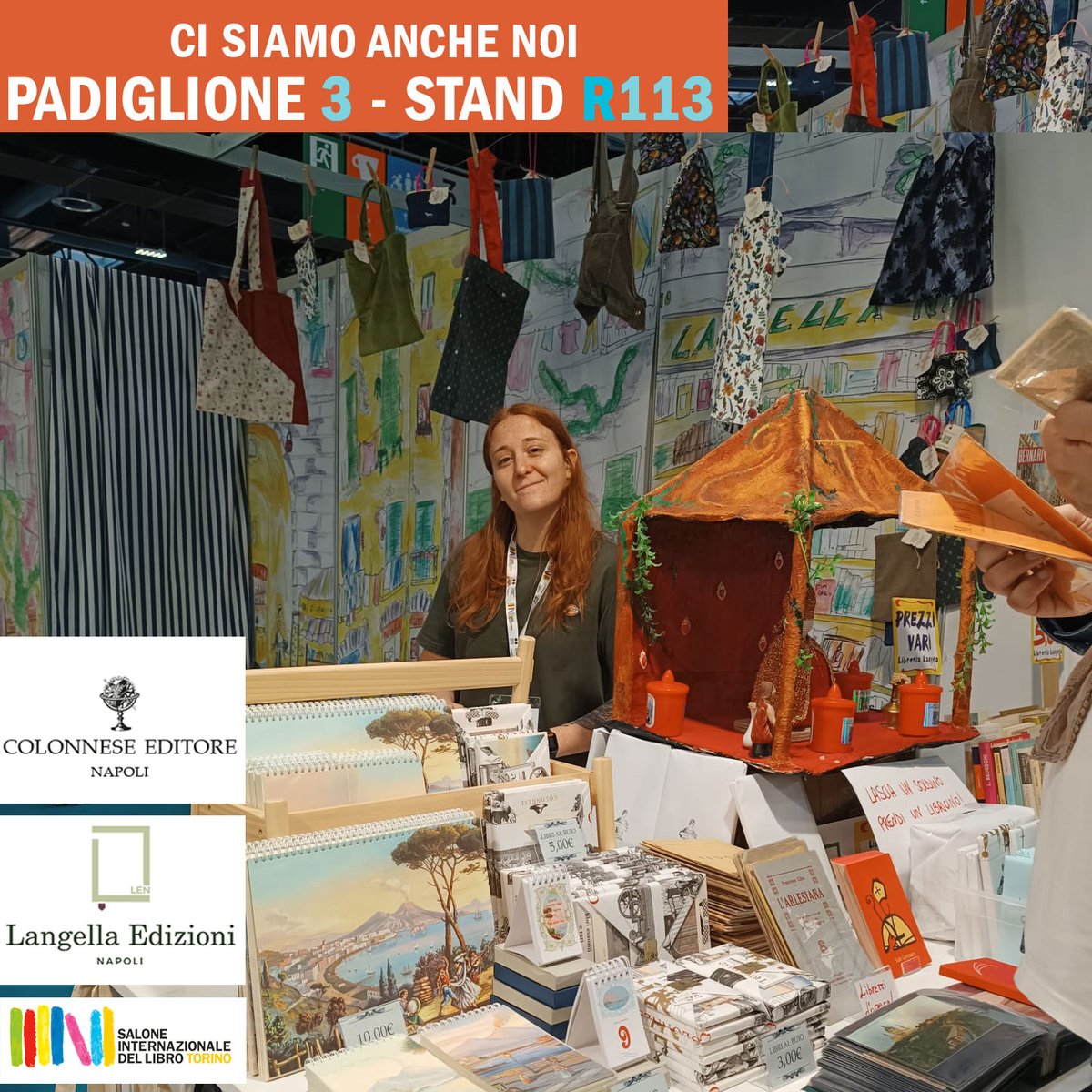 colonneseand's tweet photo. @SalonedelLibro
#9maggio abbiamo preparato tutto con grande cura.  Siamo pronti per incontrare i nostri appassionati lettori e nuovi amici. 5 giorni insieme tra i libri, gadget e stimolanti chiacchiere. Ti aspettiamo, Padiglione 3, stand R113  #SalTo24 https://t.co/qvgSeoMoUe