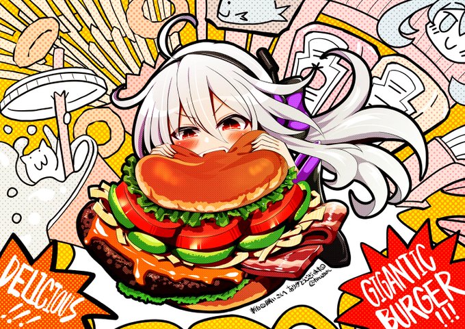 「赤面 ハンバーガー」のTwitter画像/イラスト(新着)