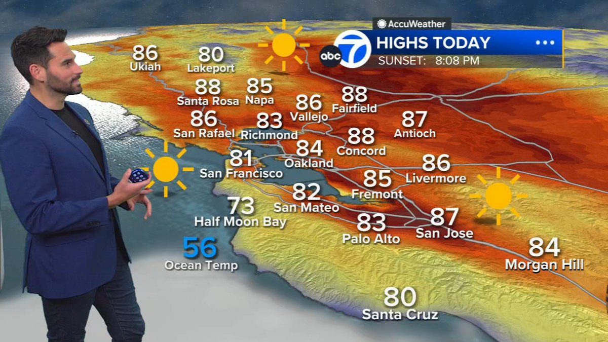 Under sunny skies, today will feature some of the warmest weather since last October with highs in the low 70s to the upper 80s. 😎🥵 Meteorologist @DrewTumaABC7 has your latest forecast here: abc7ne.ws/3mHjHkM