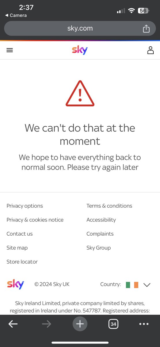 rob_mac_donald's tweet photo. @SkyHelpIreland trying to set up Paramount+ as a Sky Cinema subscriber and am met with this error message. Can you help? https://t.co/k8e6rKUJQJ