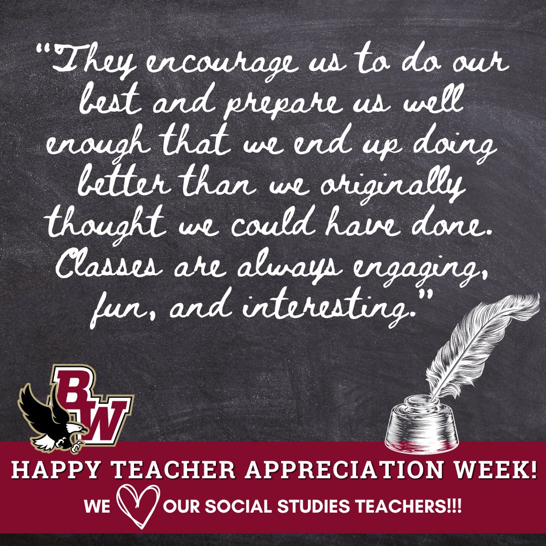 Celebrating all of our wonderful teachers during this Teacher Appreciation Week!🦅❤️