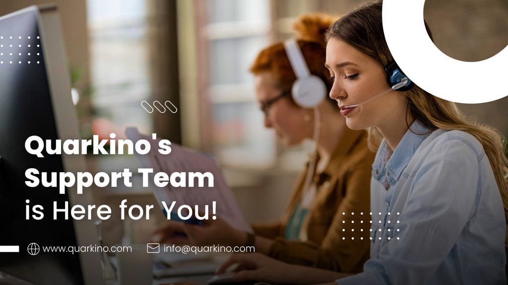 From setup to troubleshooting, we've got you covered every step of the way. 🤝
support@quarkino.com

#Quarkino #CustomerSupport #CustomerSuccess #SupportSystem